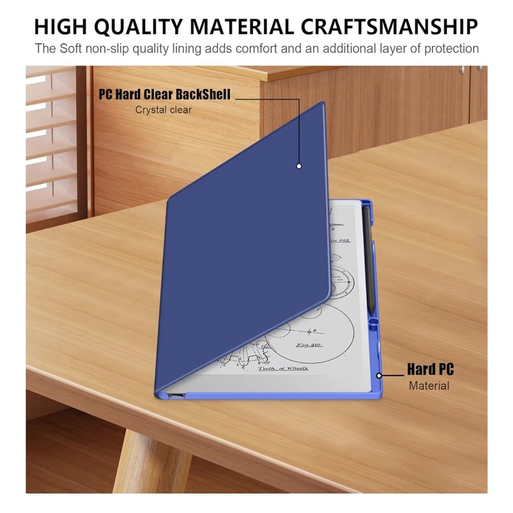 Folio Case for Remarkable Paper Pro 11.8 2024 Tablet Auto Sleep Wake blue - Picture 3 of 9